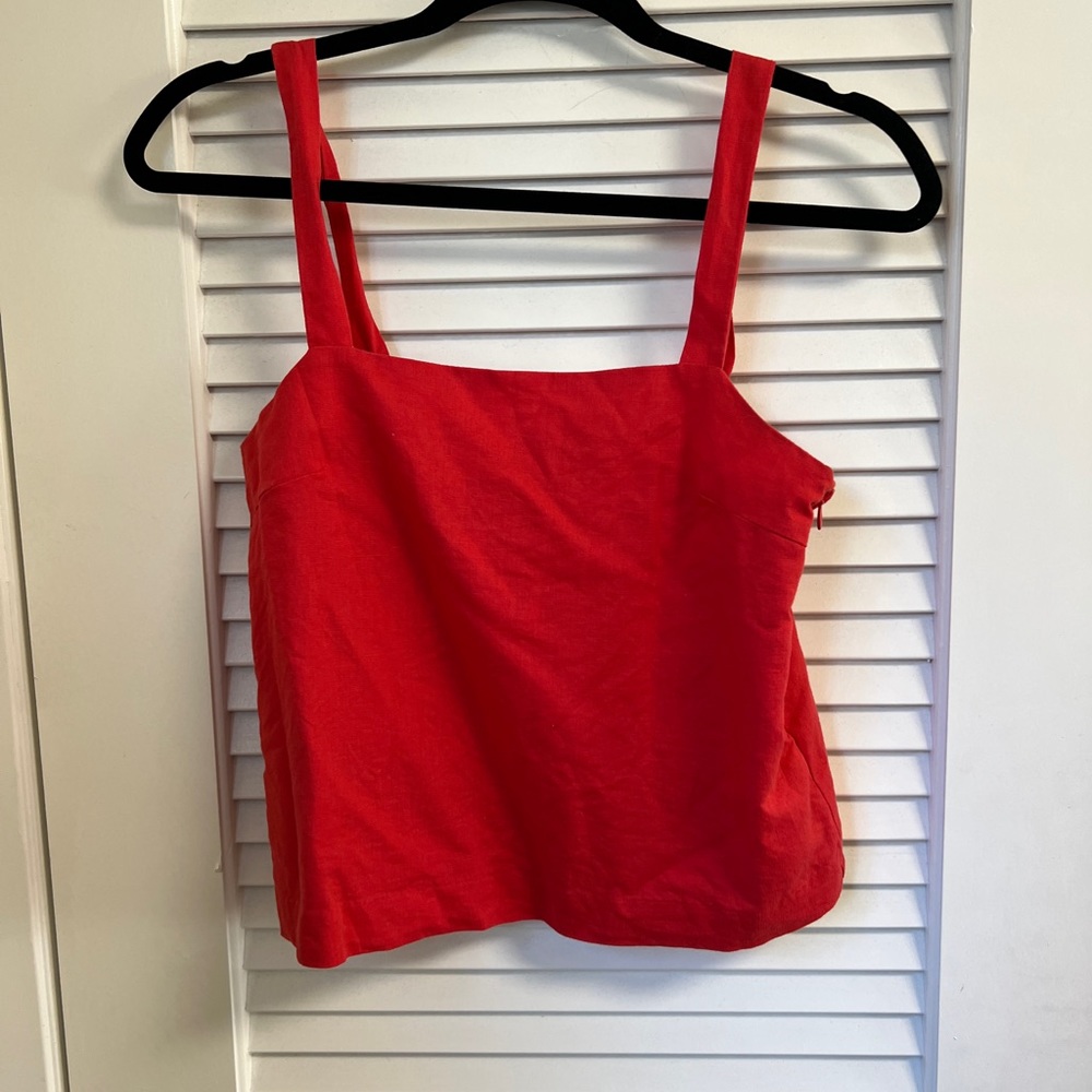 Red adjustable tank top